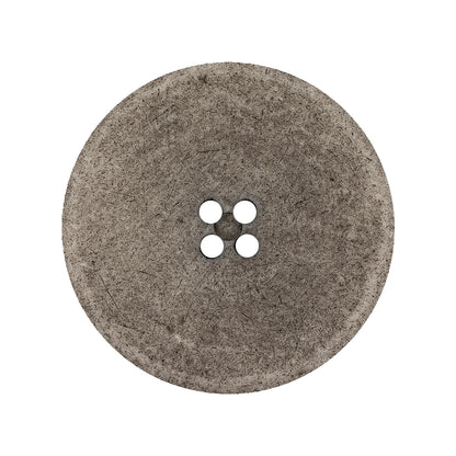 Italian Matte White and Gray Speckled 4-Hole Jacket Button - 44L/28mm Detail