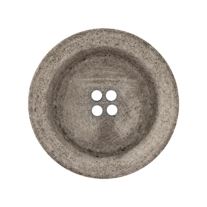 Italian Matte White and Gray Speckled 4-Hole Jacket Button - 44L/28mm
