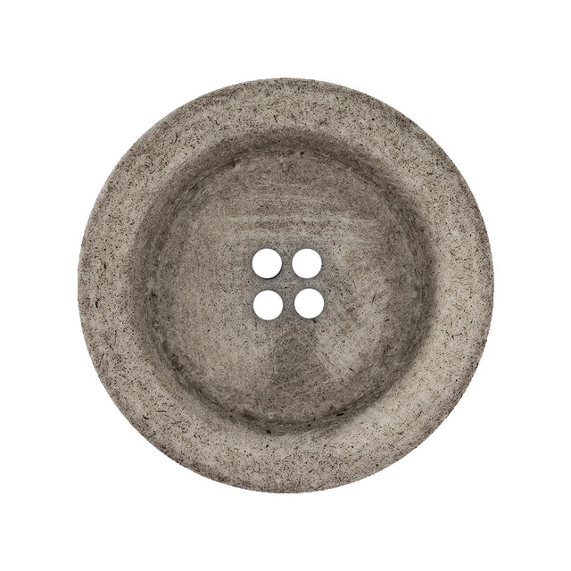 Italian Matte White and Gray Speckled 4-Hole Jacket Button - 44L/28mm