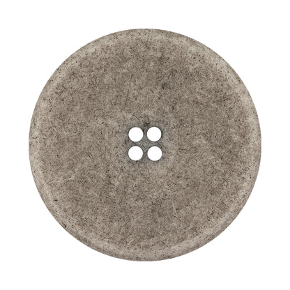 Italian Matte White and Gray Speckled 4-Hole Jacket Button - 54L/34mm Detail