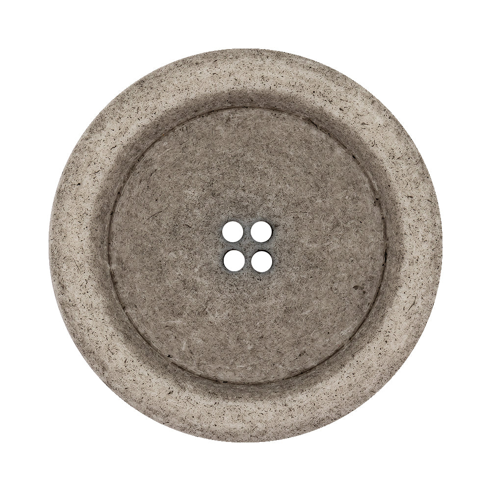 Italian Matte White and Gray Speckled 4-Hole Jacket Button - 54L/34mm