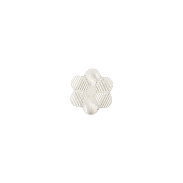 Italian Pearl Icing Flower Shank Back Nylon Button - 17L/10.5mm
