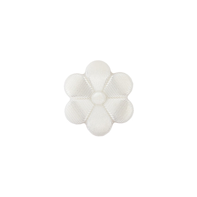 Italian Pearl Icing Flower Shank Back Nylon Button - 24L/15mm