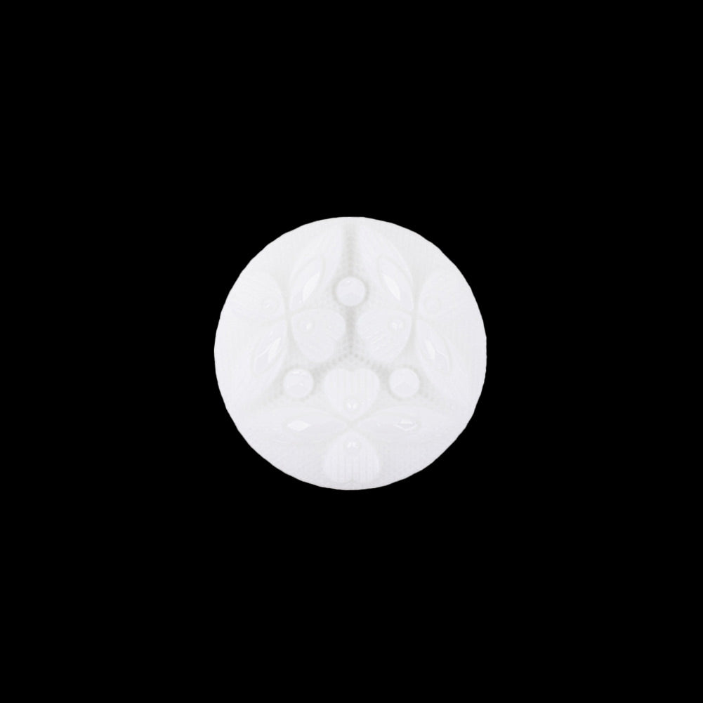 Italian Sugar Swizzle Floral Molded Shank Back Nylon Button - 24L/15mm
