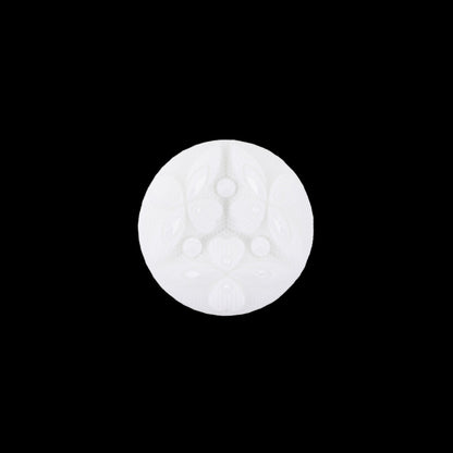 Italian Sugar Swizzle Floral Molded Shank Back Nylon Button - 24L/15mm