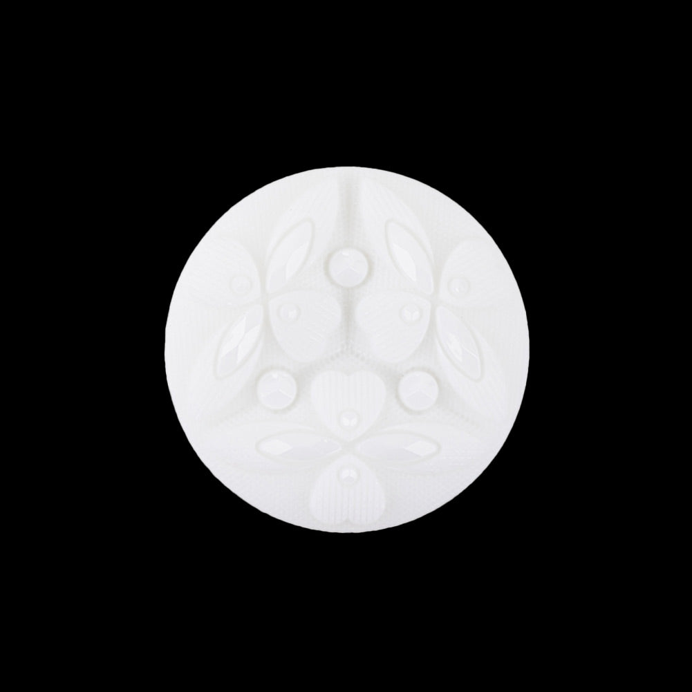 Italian Sugar Swizzle Floral Molded Shank Back Nylon Button - 36L/23mm