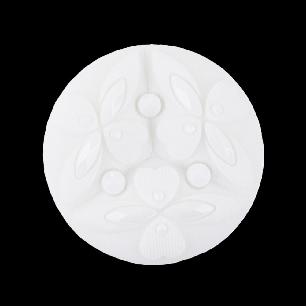 Italian Sugar Swizzle Floral Molded Shank Back Nylon Button - 44L/28mm