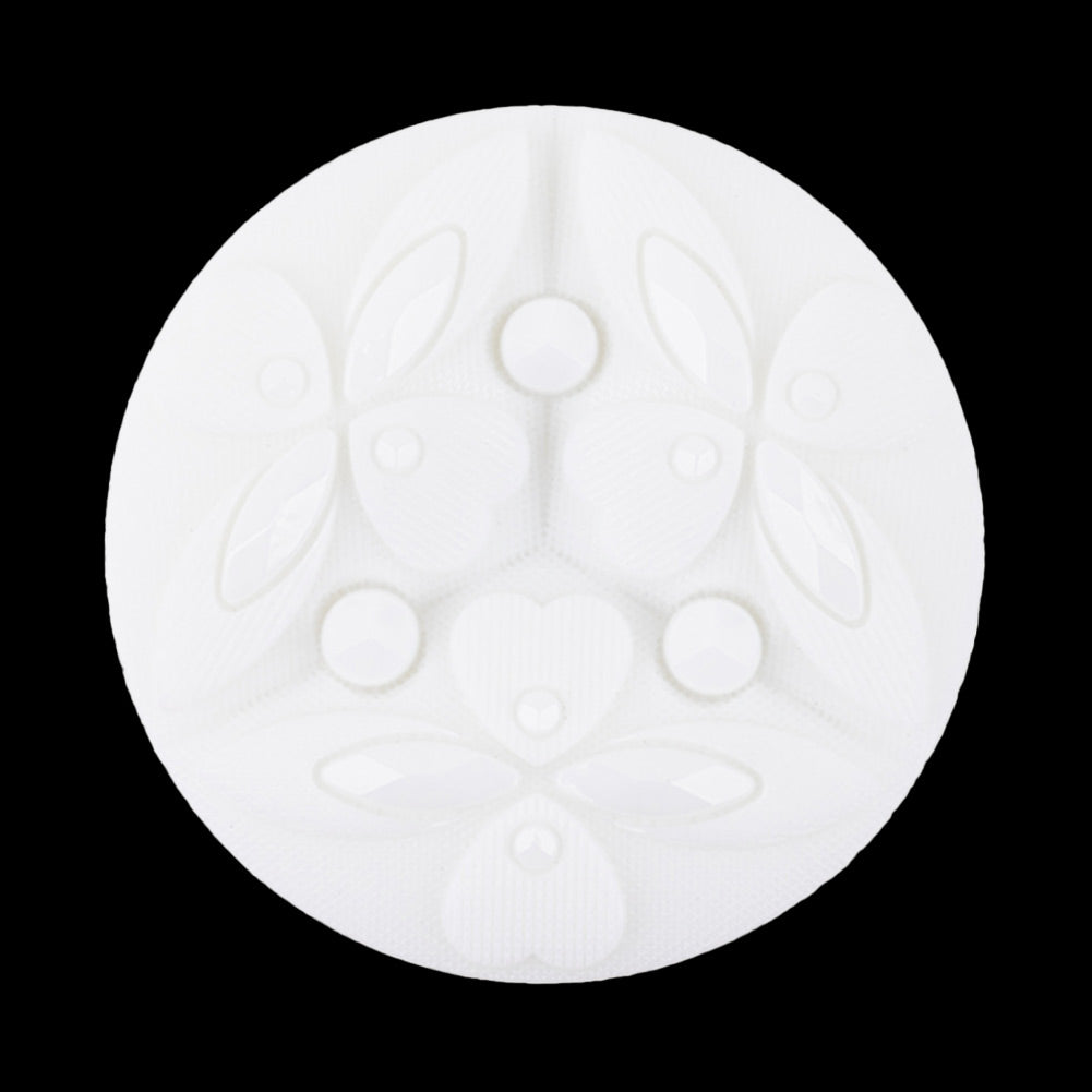 Italian Sugar Swizzle Floral Molded Shank Back Nylon Button - 54L/34mm