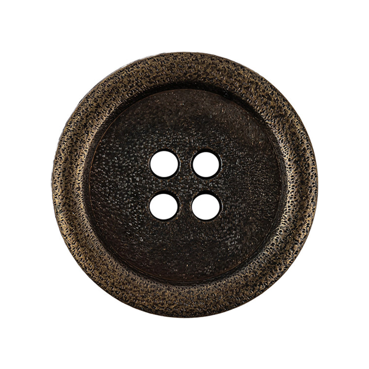 template--25130090922057__main-Italian Bronze Shallow Plate 4-Hole Metal Look Coat Button - 44L/28mm