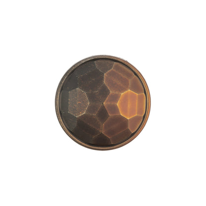 Italian Matte Bronze Faceted Metal Look Shank Back Button - 32L/20mm