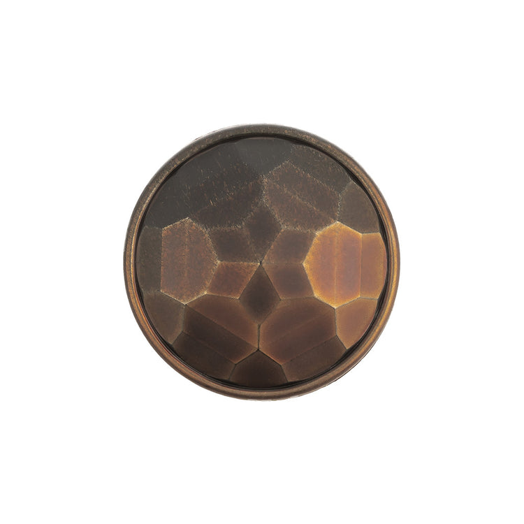 template--25130090922057__main-Italian Matte Bronze Faceted Metal Look Shank Back Button - 36L/23mm