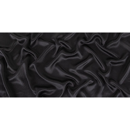 Black Striped Silk Seersucker Full