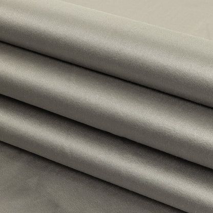 Ash Gray Luminous Silk and Wool Woven Folded