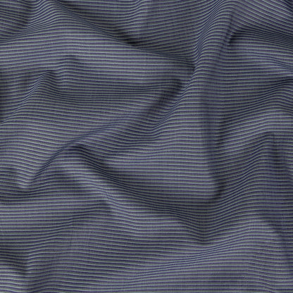 Heron, Green, and Gray Striped Dobby Cotton Shirting
