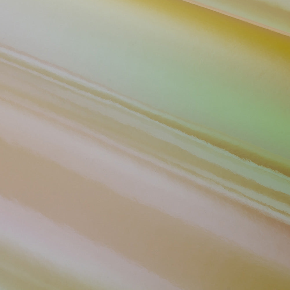 Iridescent Vinyl with Fabric Backing - Pink and Yellow - Kiki Collection