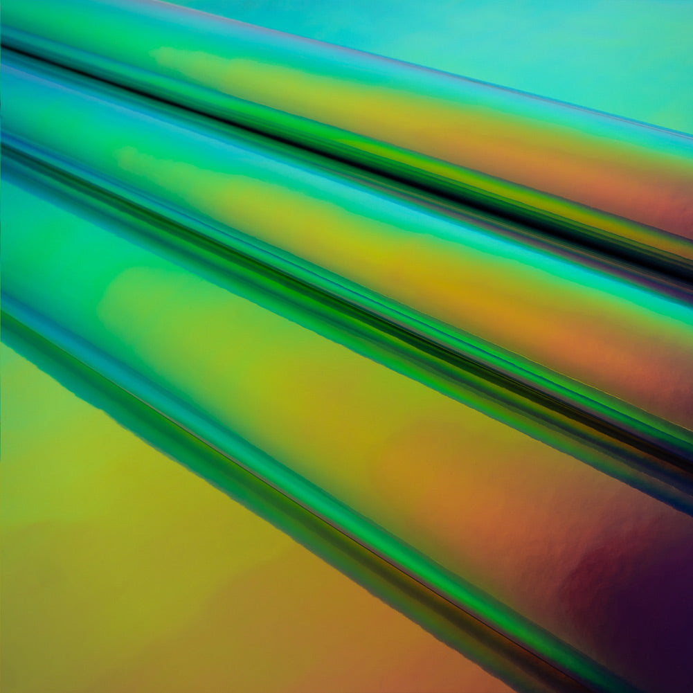 Iridescent Vinyl with Fabric Backing - Rainbow - Kiki Collection