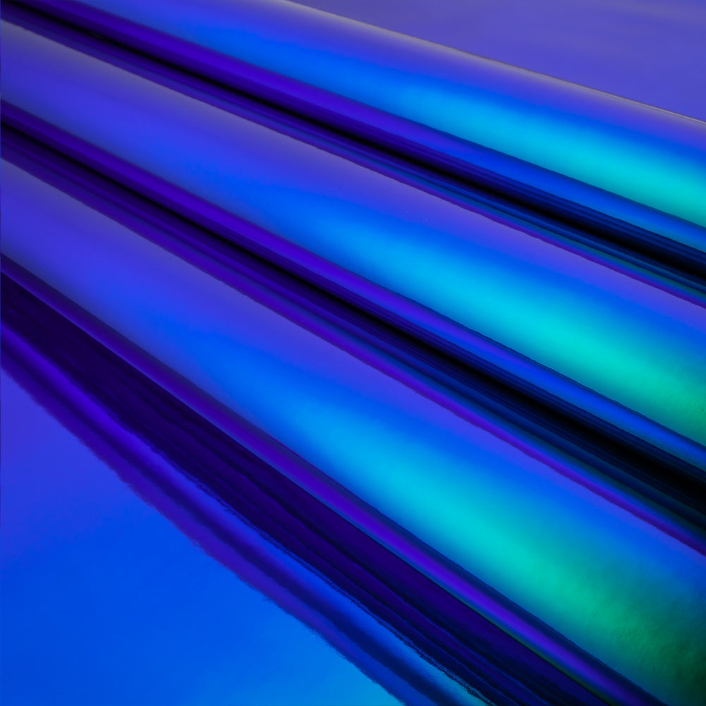 Iridescent Vinyl with Fabric Backing - Purple and Blue - Kiki Collection