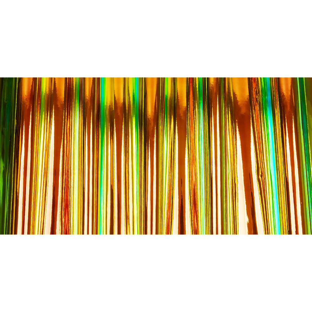 Kiki Iridescent Orange and Green Fabric-Backed Vinyl