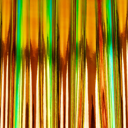 Kiki Iridescent Orange and Green Fabric-Backed Vinyl