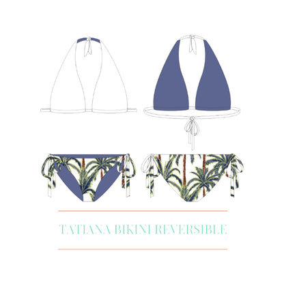 Tatiana Reversible Bikini Sirena Sewing Pattern Folded