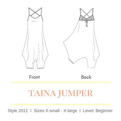 Taina Jumpsuit Sirena Sewing Pattern Folded