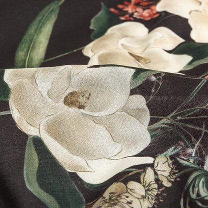 Cotton Voile Print - Black Bean Floral - Mood Exclusive Baroque Bouquet Detail