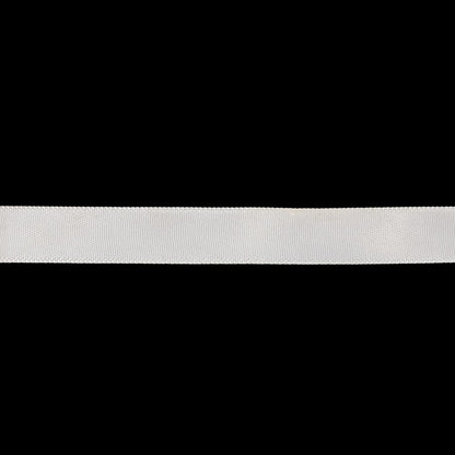 White Single Faced Satin Ribbon - 0.4375" Detail