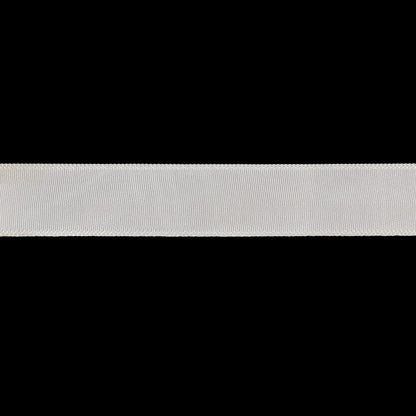 White Single Faced Satin Ribbon - 0.625" Detail