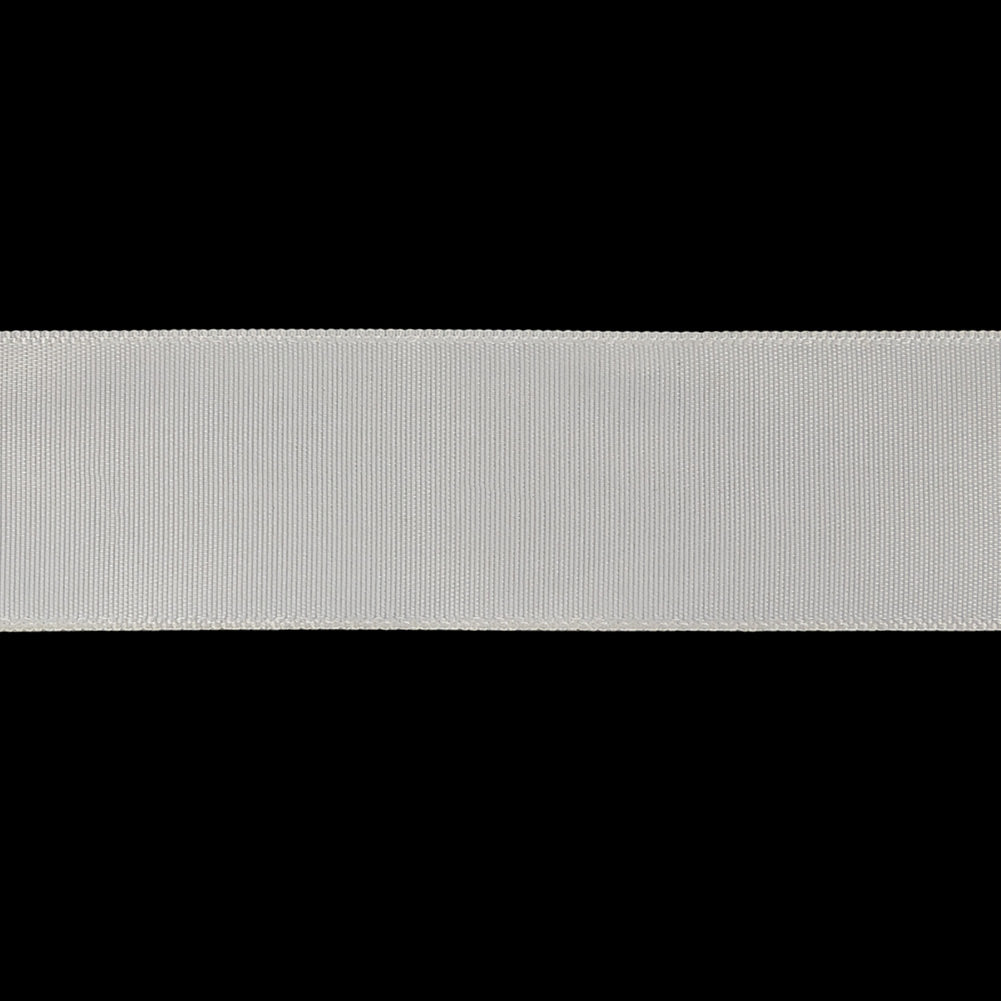 White Single Faced Satin Ribbon - 1" Detail
