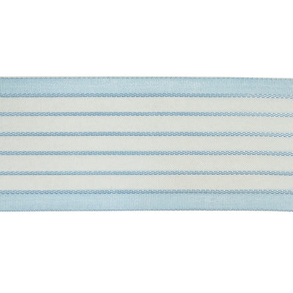 Baby Blue Striped Sheer Ribbon with Opaque Borders - 1.5" Detail