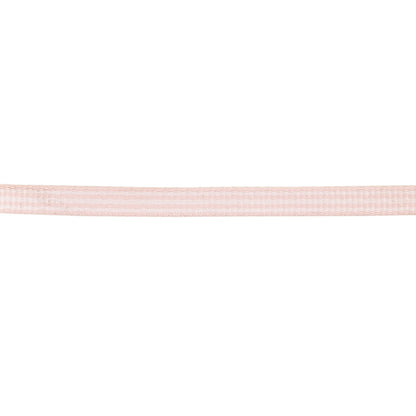 Baby Pink and White Striped Grosgrain Ribbon - 0.25" Detail