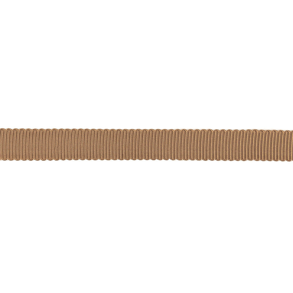 Khaki Petersham Grosgrain Ribbon - 0.375" Detail