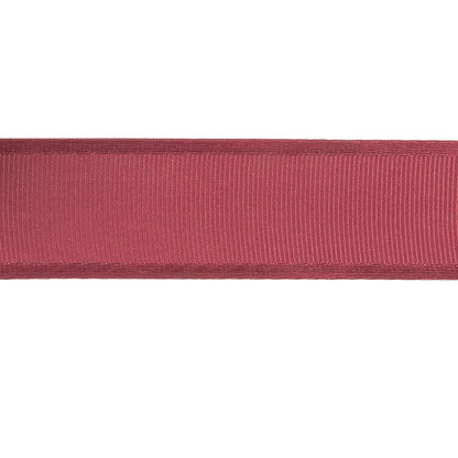 Dark Pink Grosgrain Ribbon with Satin Borders - 1" Detail