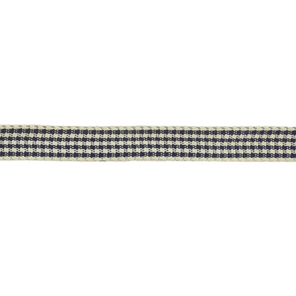 Deep Cobalt and Marshmallow Houndstooth Check Woven Ribbon - 0.375" Detail