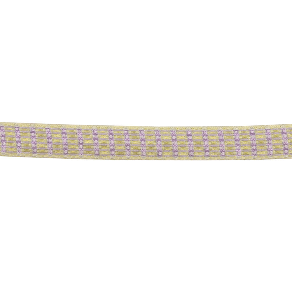 Lavender, Lemon, and Tofu Rectangles Jacquard Ribbon - 0.375" Detail