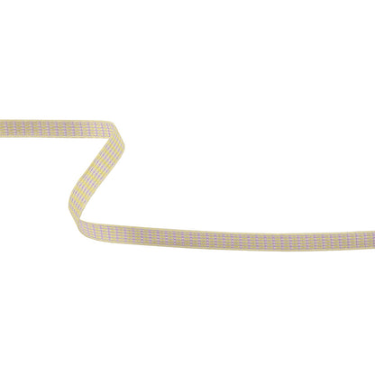 Lavender, Lemon, and Tofu Rectangles Jacquard Ribbon - 0.375"