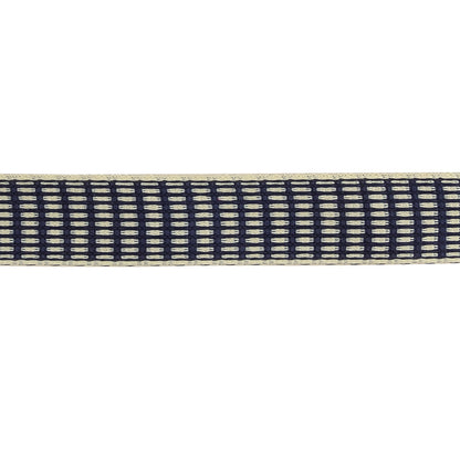 Blue Ribbon and Icicle Rectangles Jacquard Ribbon - 0.625" Detail