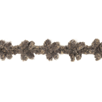 Heathered Charcoal and Latte Floral Chenille Trim - 0.625" Detail