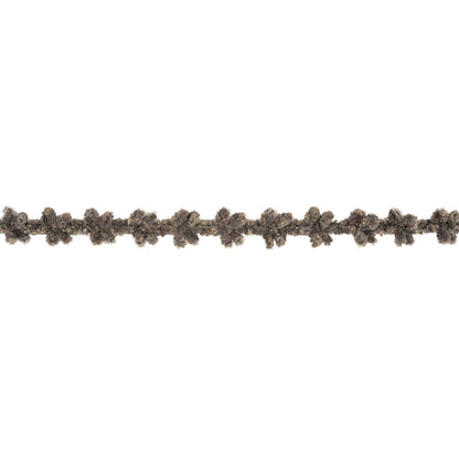 Heathered Charcoal and Latte Floral Chenille Trim - 0.625"
