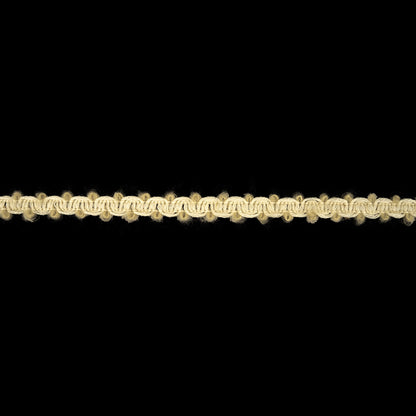 Travertine and Gardenia Fuzzy Braided Wool Blend Trim - 0.5"
