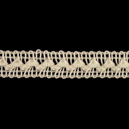 Cloud Dancer Raised Zig Zag Braided Trim - 0.5" Detail