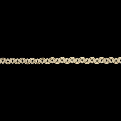 White Swan Waves and Zig Zags Gimp Braided Trim - 0.375"