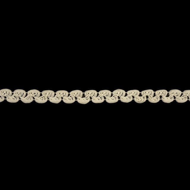 Cannoli Cream Loops and Waves Braided Trim - 0.5"