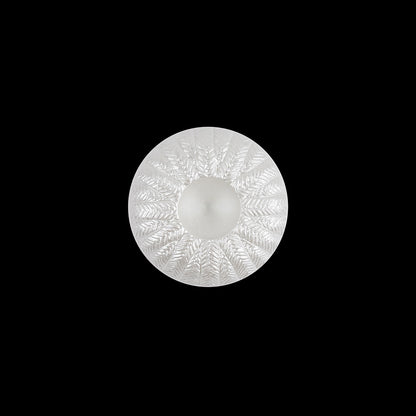 Italian White Abstract Radial Textured Shank Back Button - 24L/15mm