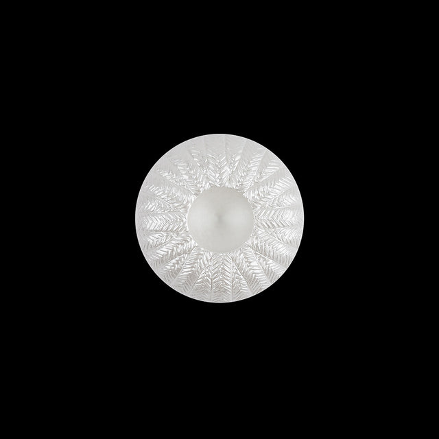 Italian White Abstract Radial Textured Shank Back Button - 24L/15mm