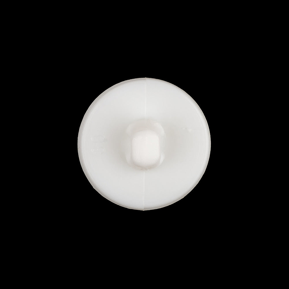 Italian White and Silver Tint Textured Shank Back Button - 30L/19mm Detail