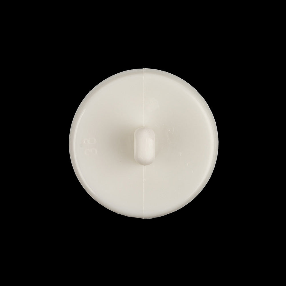Italian White Faceted Decorative Shank Back Button - 36L/23mm Detail