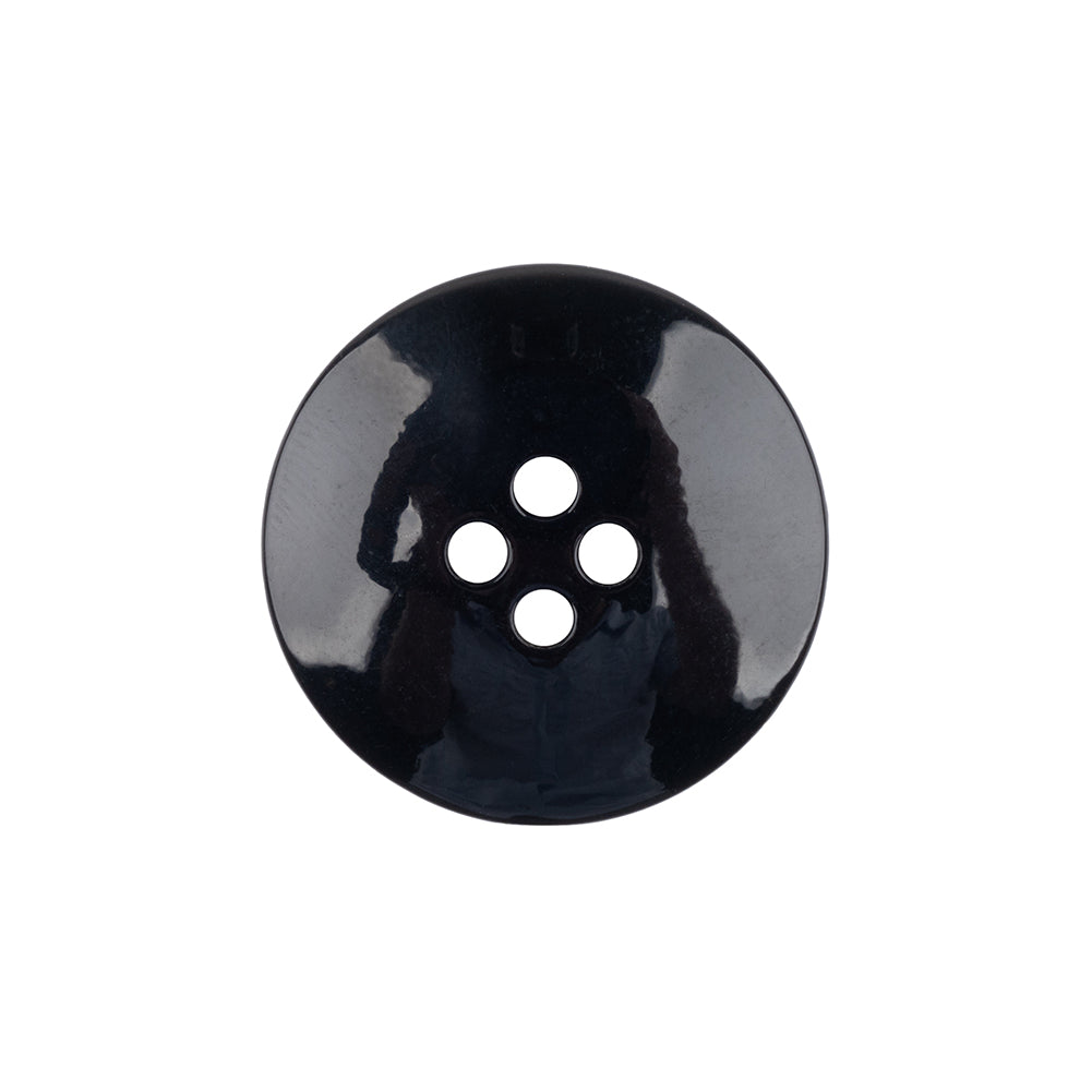 Black Shallow Plate 4-Hole Plastic Suit Button - 35L/22mm Detail