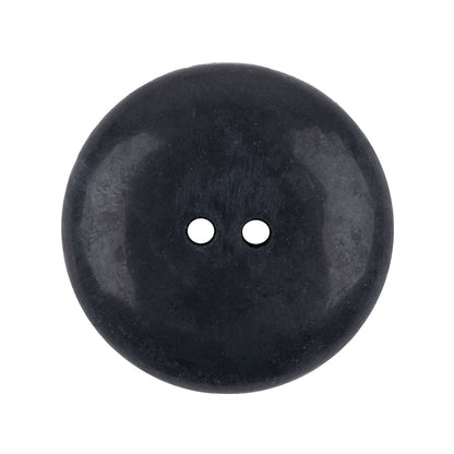 Black Rolled Rim Floral and Abstract Textured 2-Hole Button - 44L/28mm Detail
