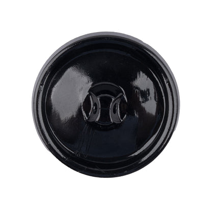 Black Concave Oval and Beveled Edge Glass Shank Back Button - 42L/27mm Detail